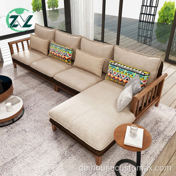 Holzsofa Sofa aus technischem Stoff Couch Haushaltssofa